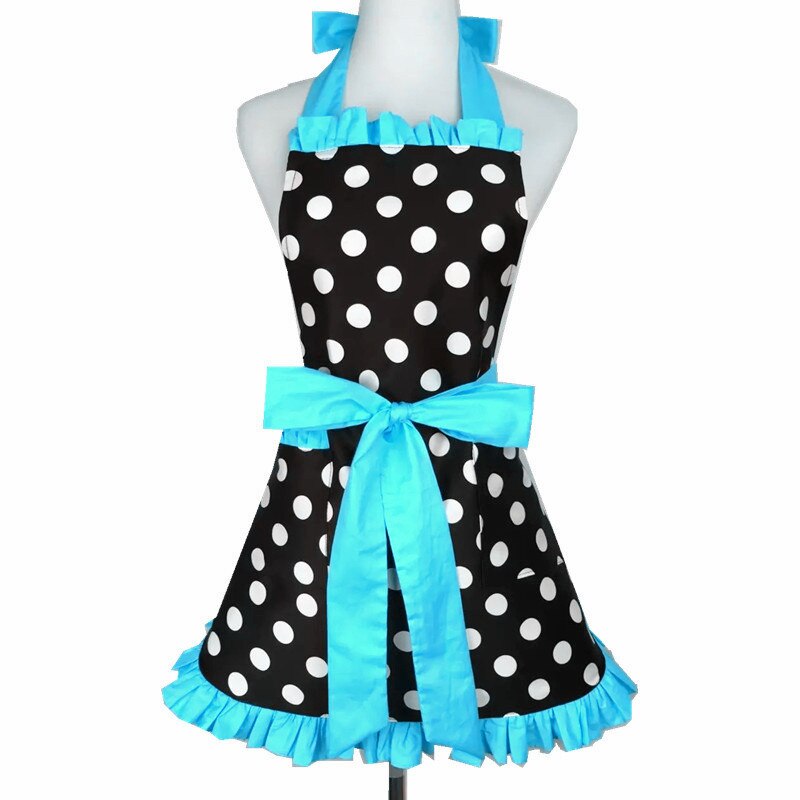 Robe Tablier Vintage Bleu