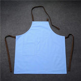 Tablier Personnalisé Logo Bleu Ciel et Marron