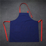 Tablier Personnalisé Logo Bleu Marine et Rouge