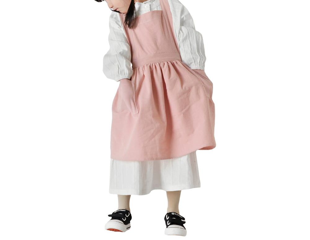 Robe Tablier Fille Rose