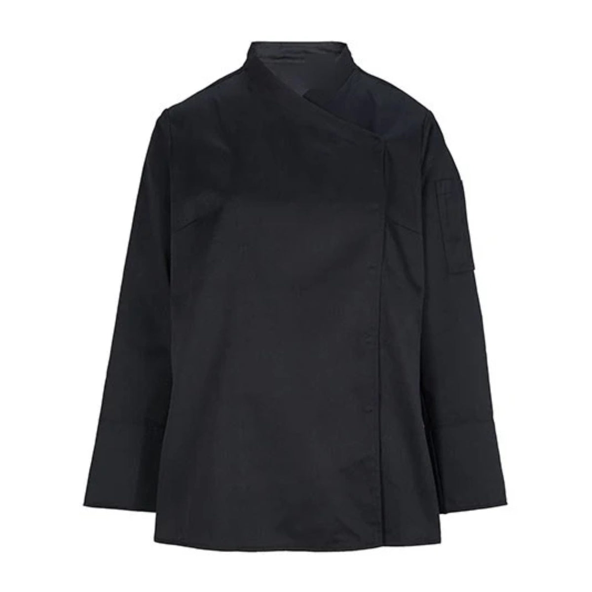 Kochjacke Damen, Schwarz, Vorderansicht