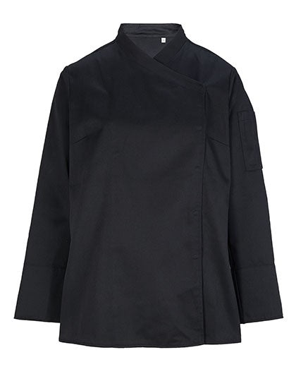 Blouse de cuisine femme, noir, de face