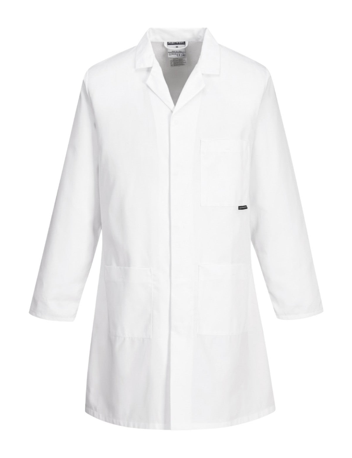 Blouse laborantin blanche, de face