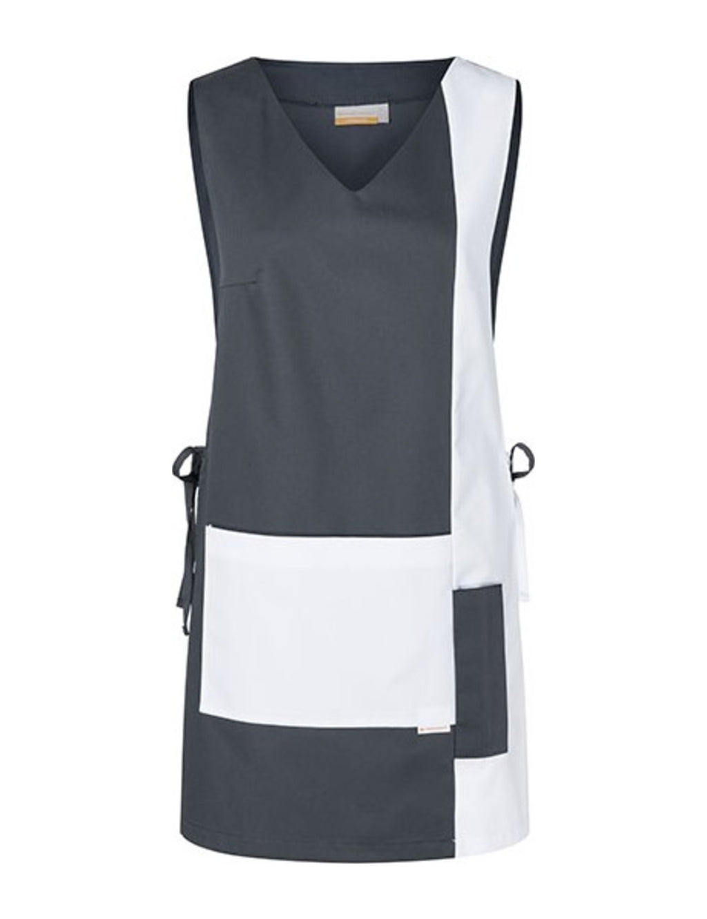 Blouse de Ménage, anthracite et blanc, de face