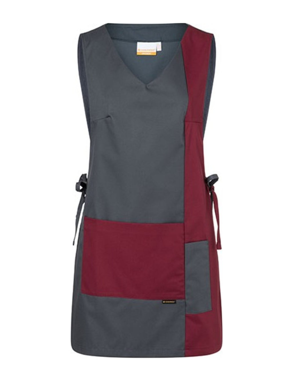 Blouse de Ménage, anthracite et bordeaux, de face