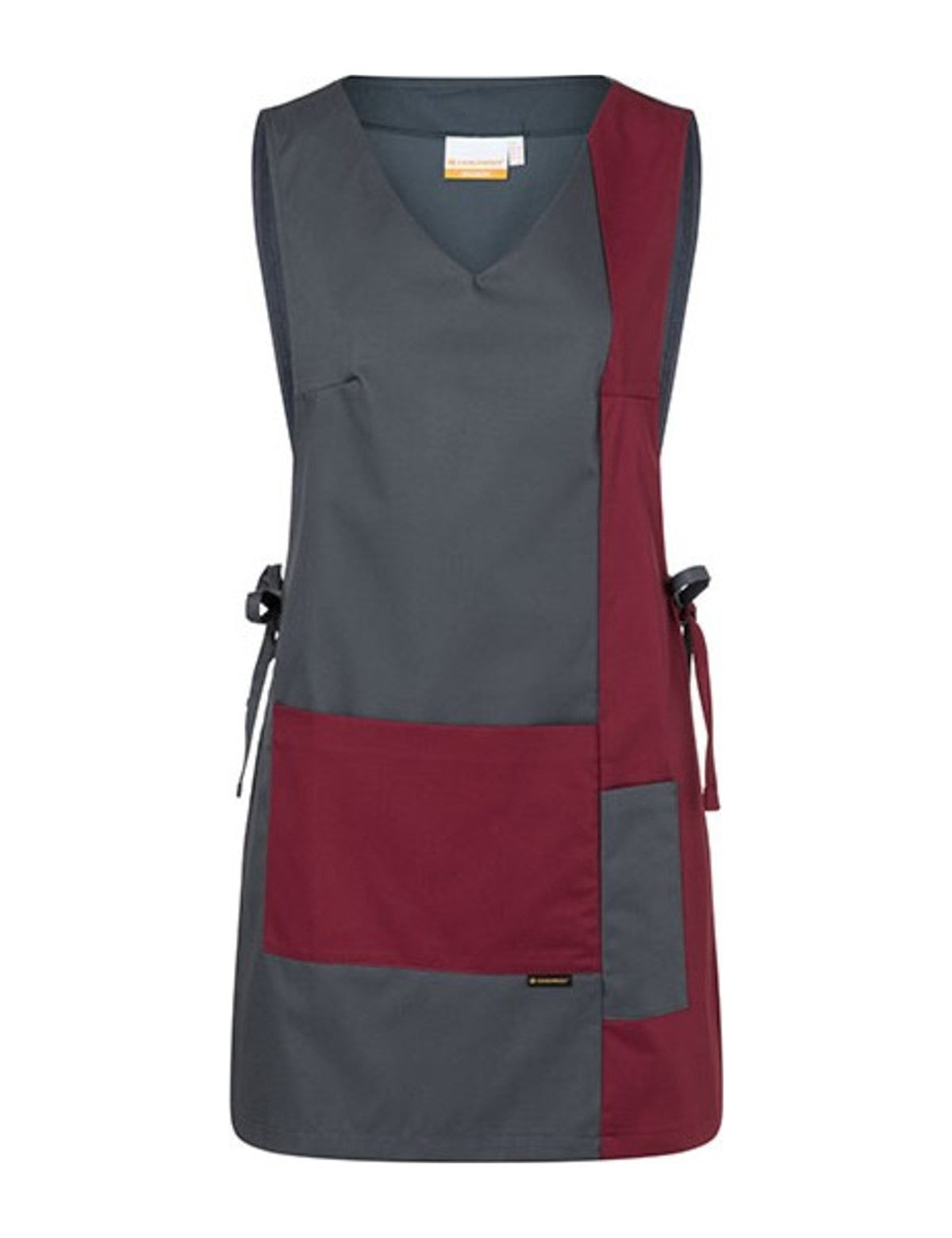 Blouse de Ménage, anthracite et bordeaux, de face