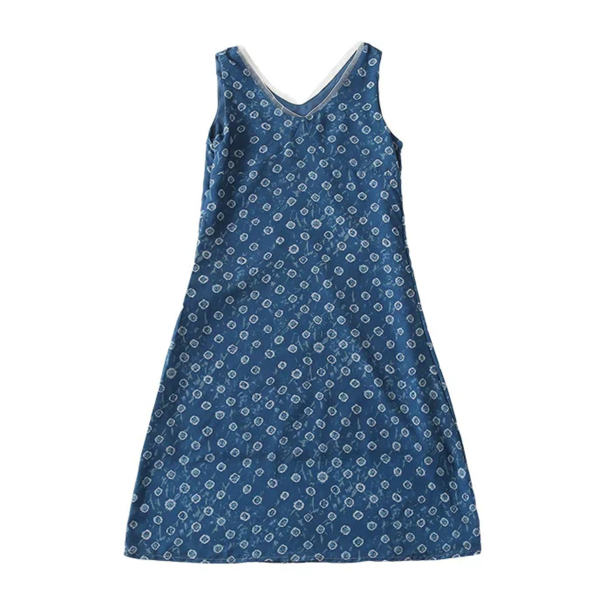 Blouse tablier grand-mère sans manches, de face