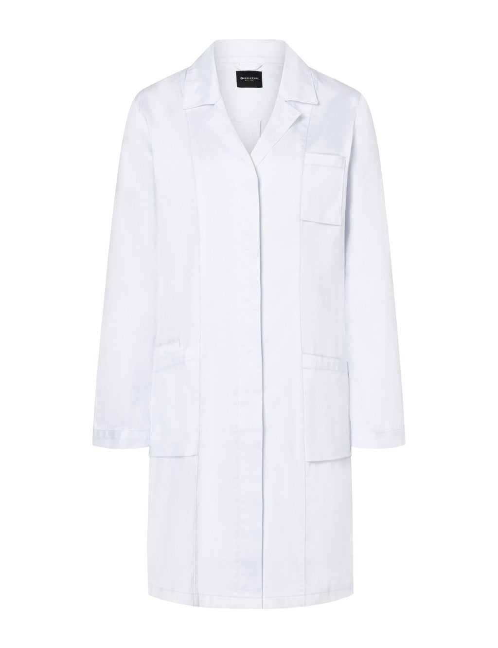 Blouses chimie blanches, coupe femme, de face