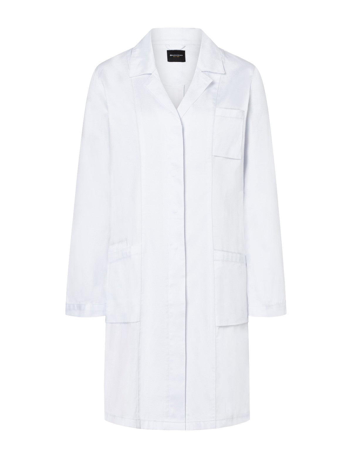 Blouses chimie blanches, coupe femme, de face