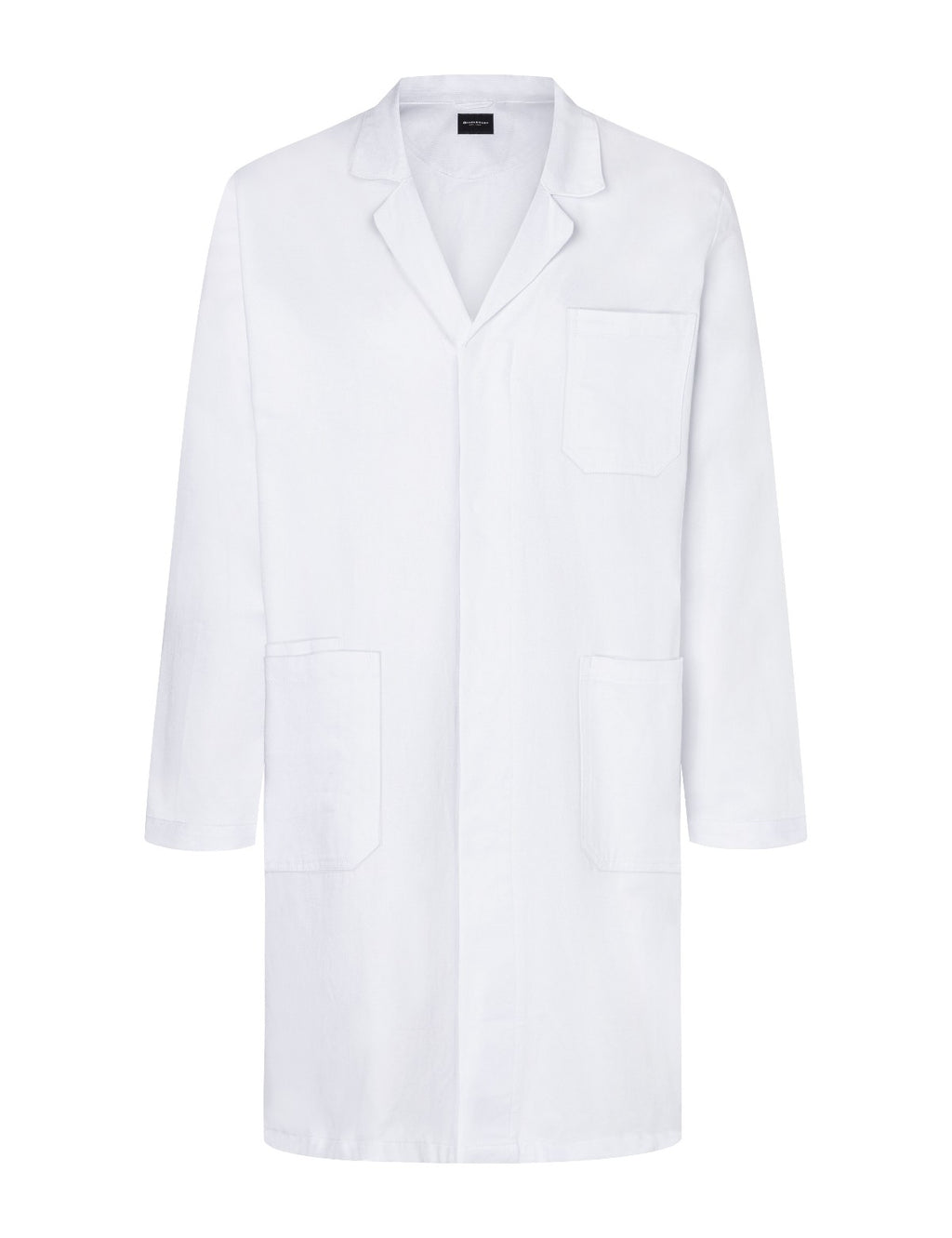 Blouses chimie blanches, coupe homme, de face