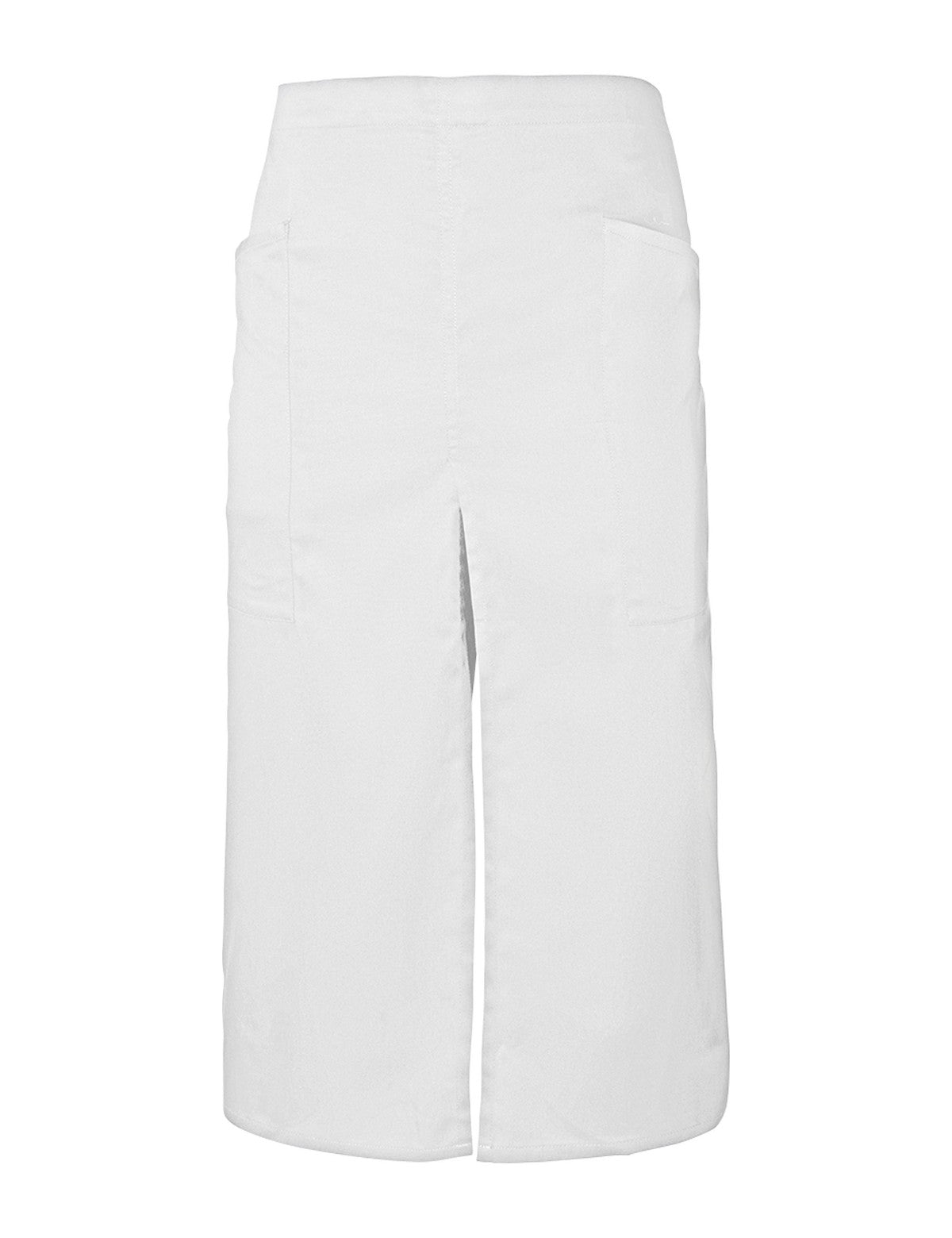 Jupe Tablier, blanc, de face