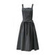 Japanisches Schürzenkleid mit Gürtel, Grau