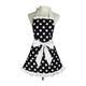 Vintage-Schürzenkleid mit Punkten, weiße Volants