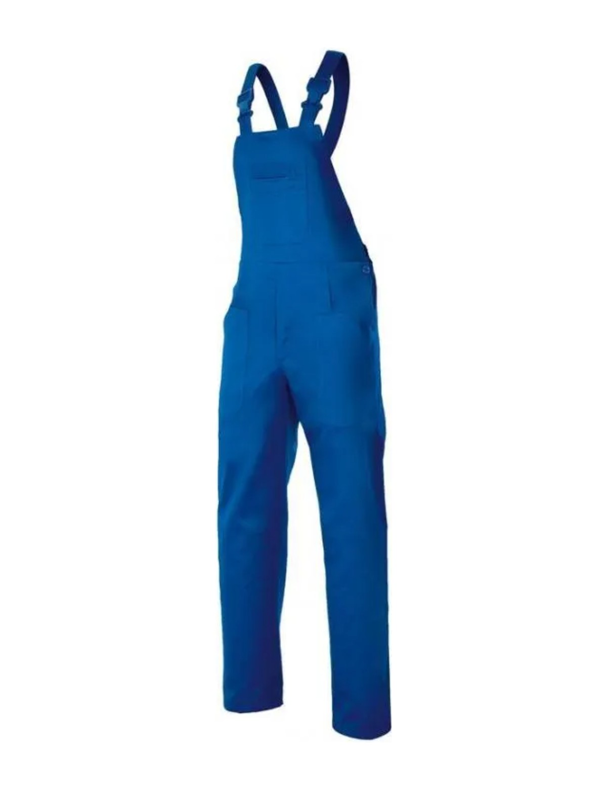 Salopette bleue à six poches, bleu roi, de face