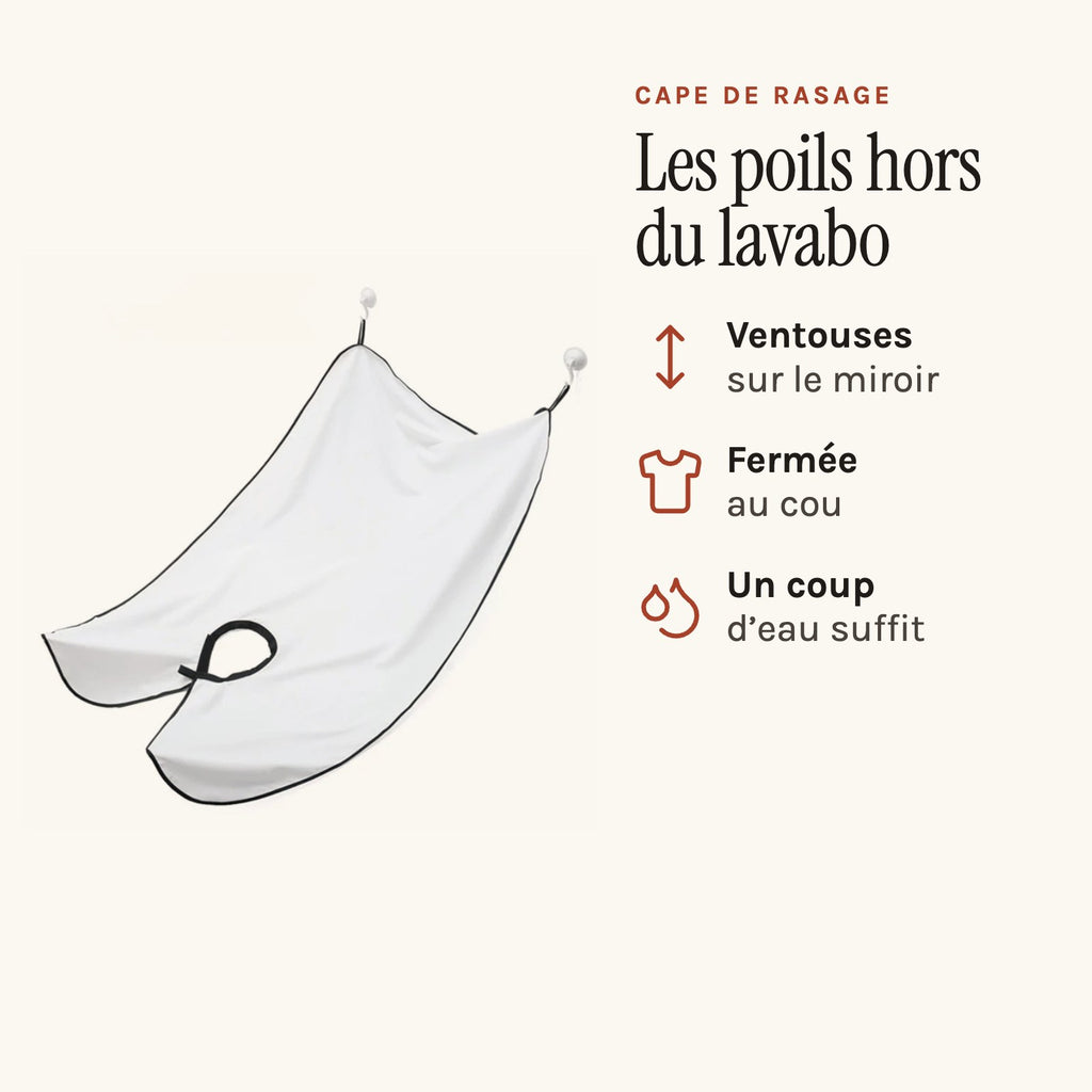 Tablier à barbe, blanc