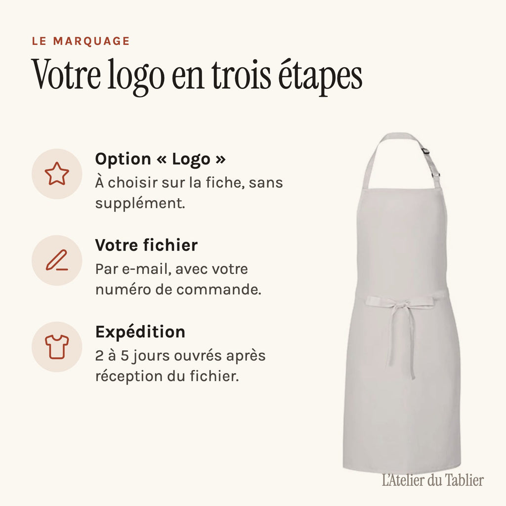 Tablier à Personnaliser, personnalisation avec votre logo