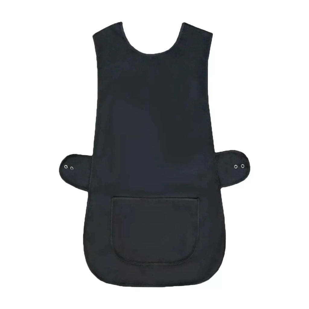 Tablier chasuble ATSEM, à enfiler sans passer par la tête, noir, à plat