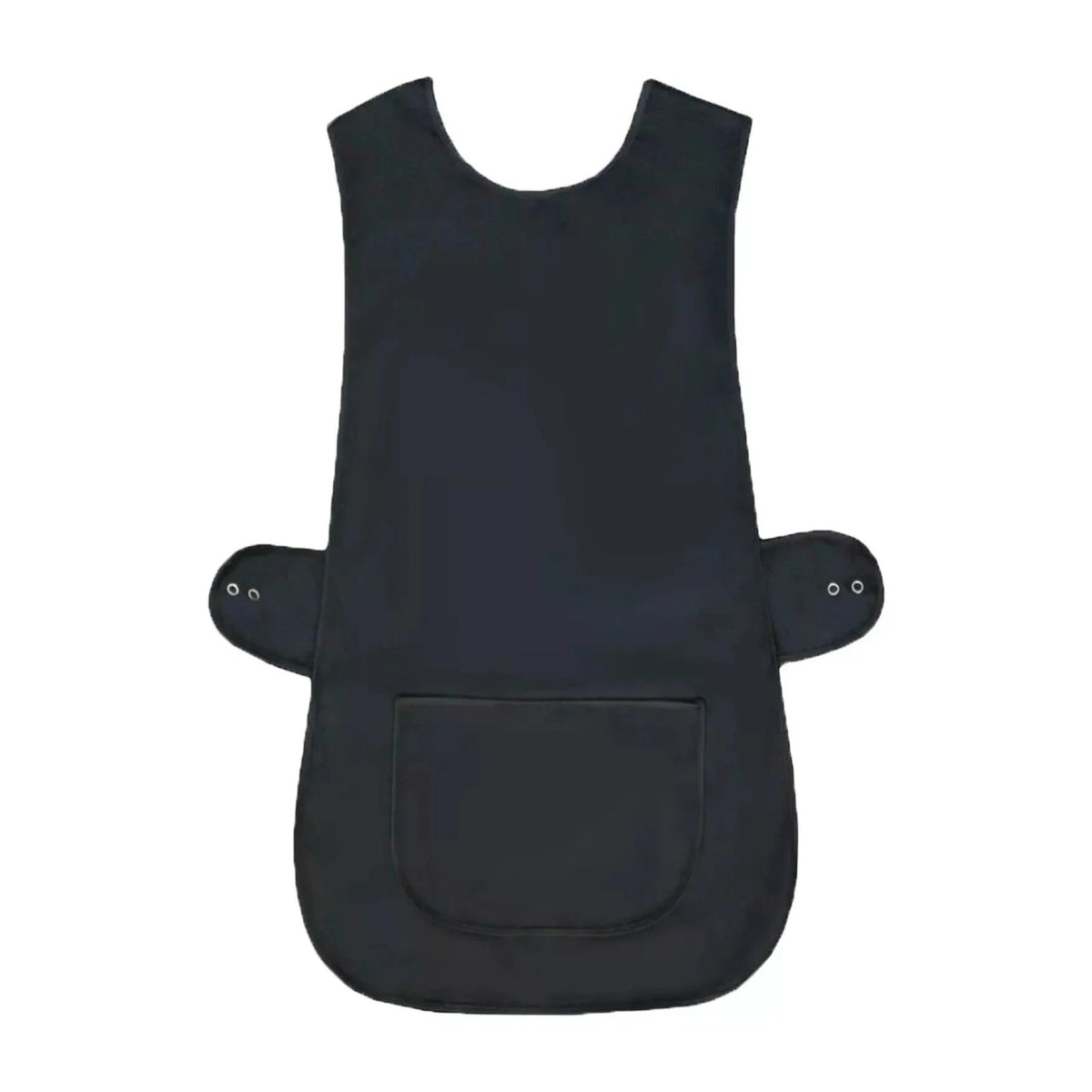Tablier chasuble ATSEM, à enfiler sans passer par la tête, noir, à plat
