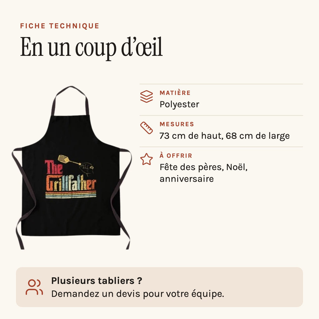 Grillschürze GrillFather, technisches Datenblatt