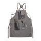 Barbierschürze mit Taschen, Grau