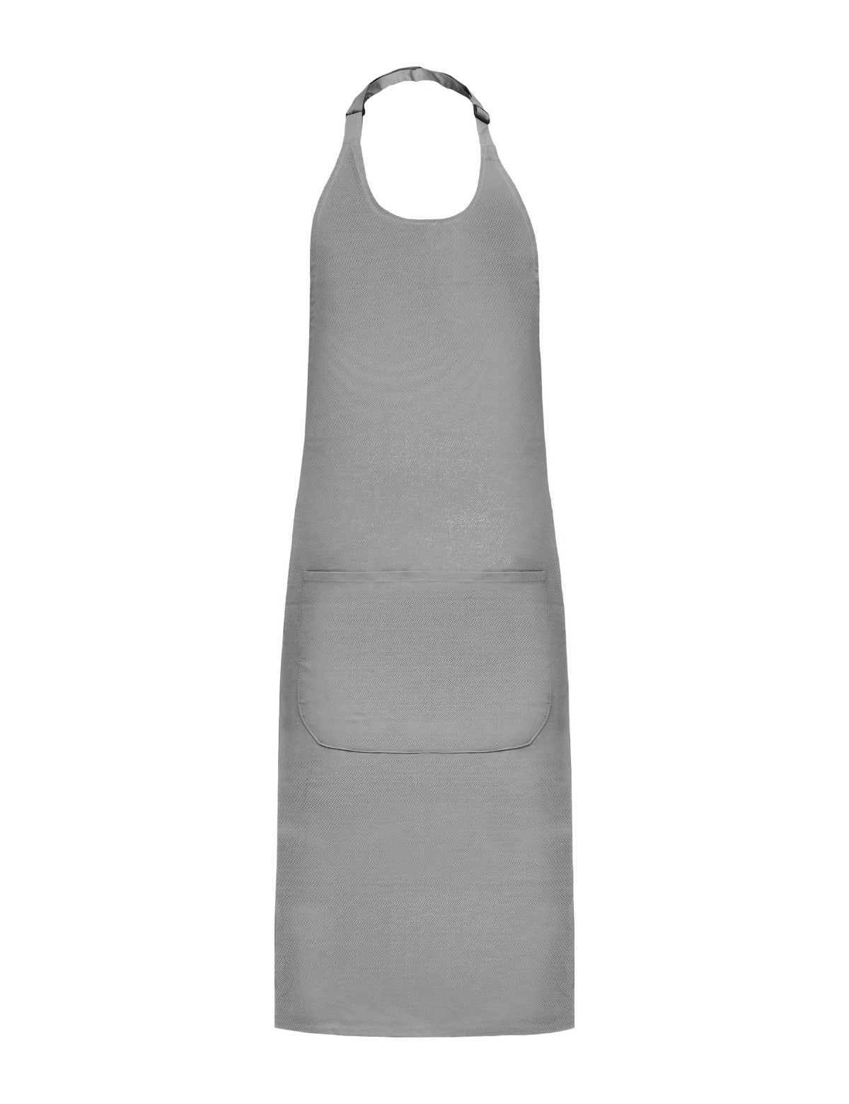Tablier à Bavette, gris clair, de face
