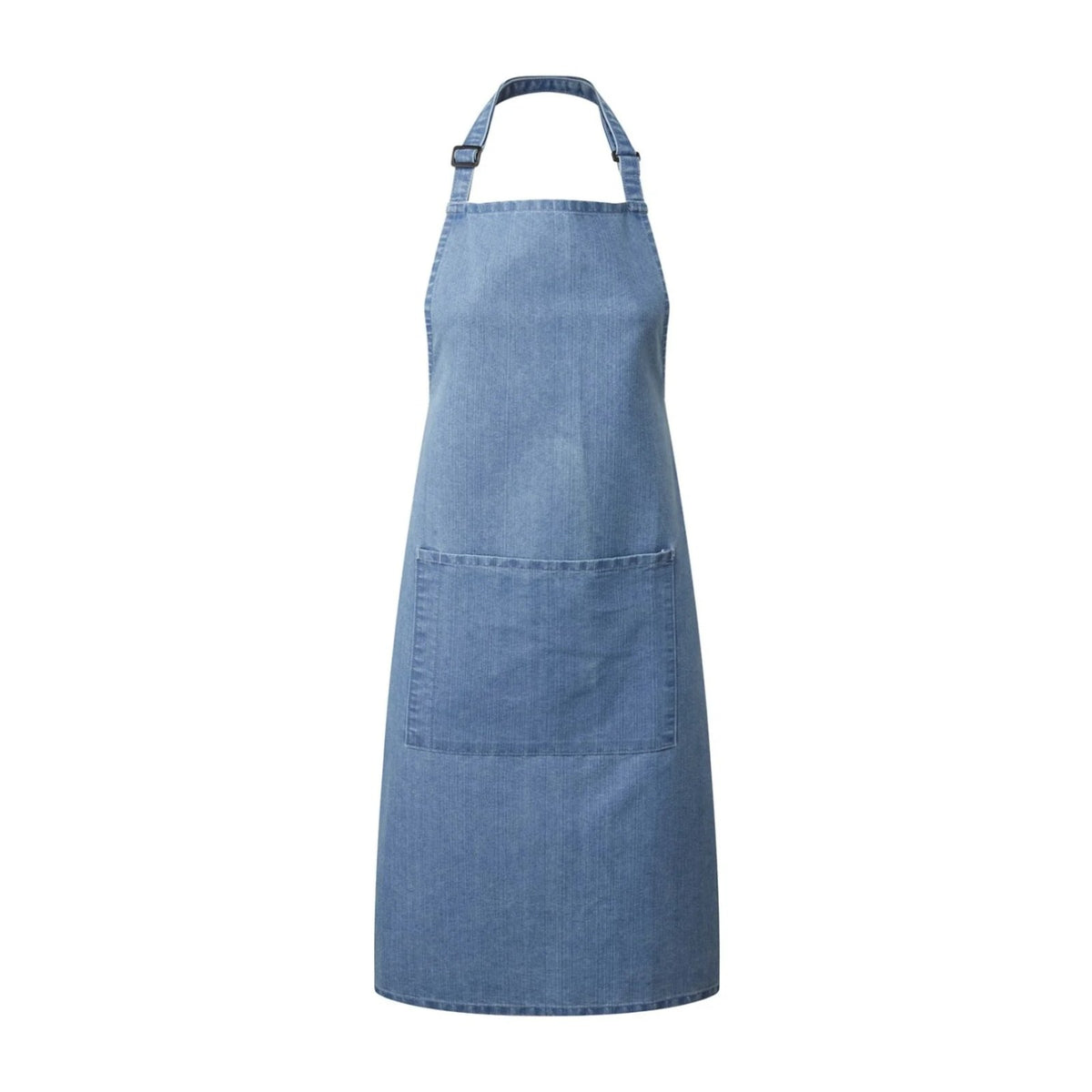Kochschürze Blau, Denimblau, Vorderansicht