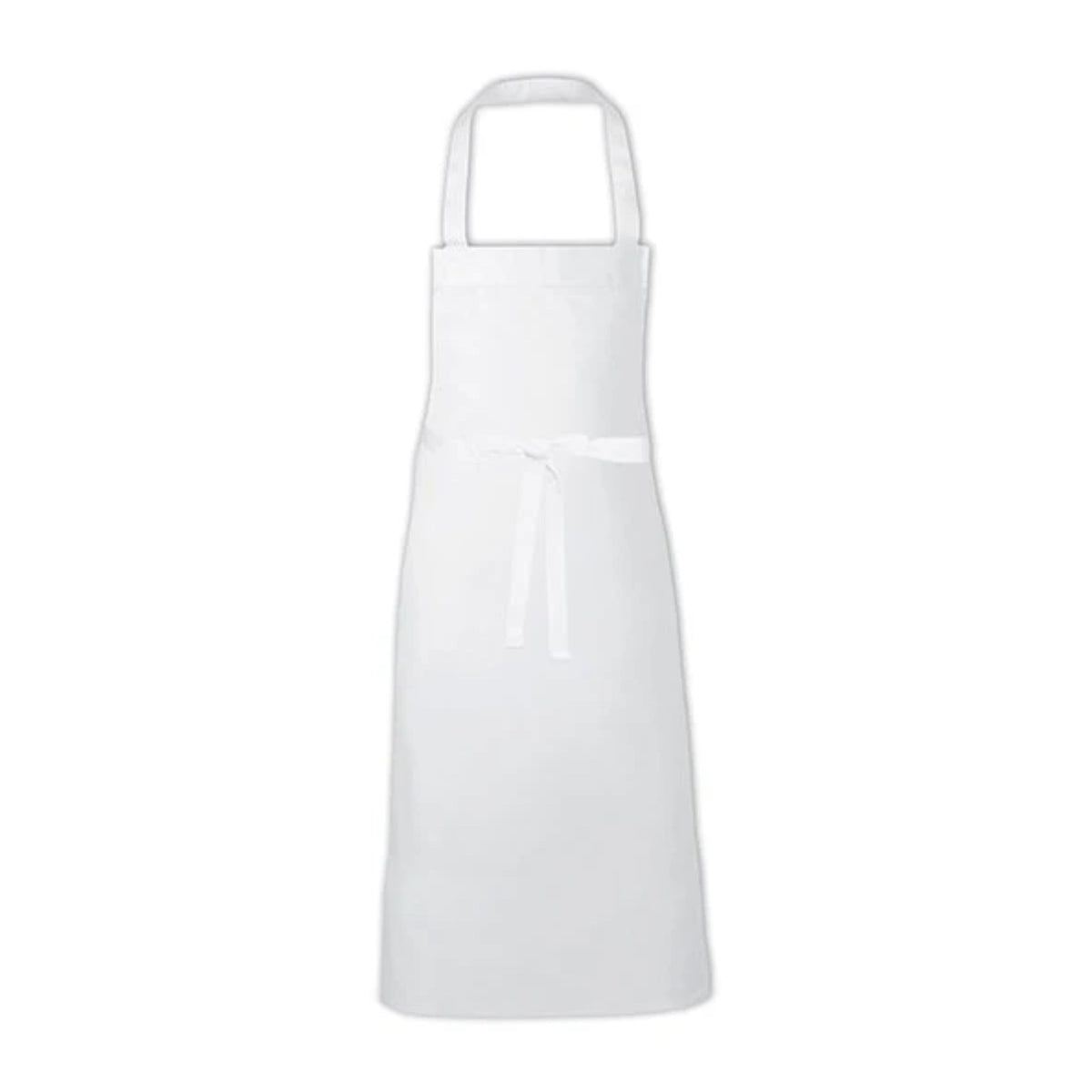 Tablier brasero en sergé épais, grand format, blanc, de face