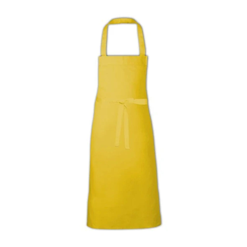 Tablier brasero en sergé épais, grand format, jaune, de face