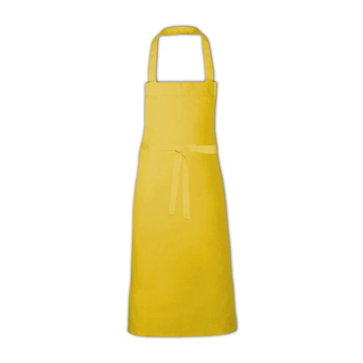 Tablier brasero en sergé épais, grand format, jaune, de face
