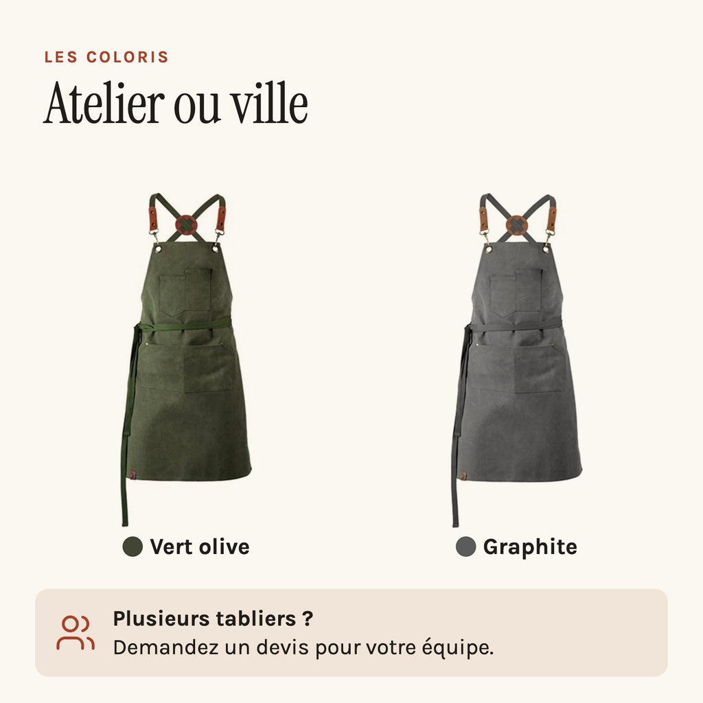 Tablier de Bricolage, les coloris