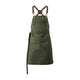 Tablier de Bricolage, vert olive, de face