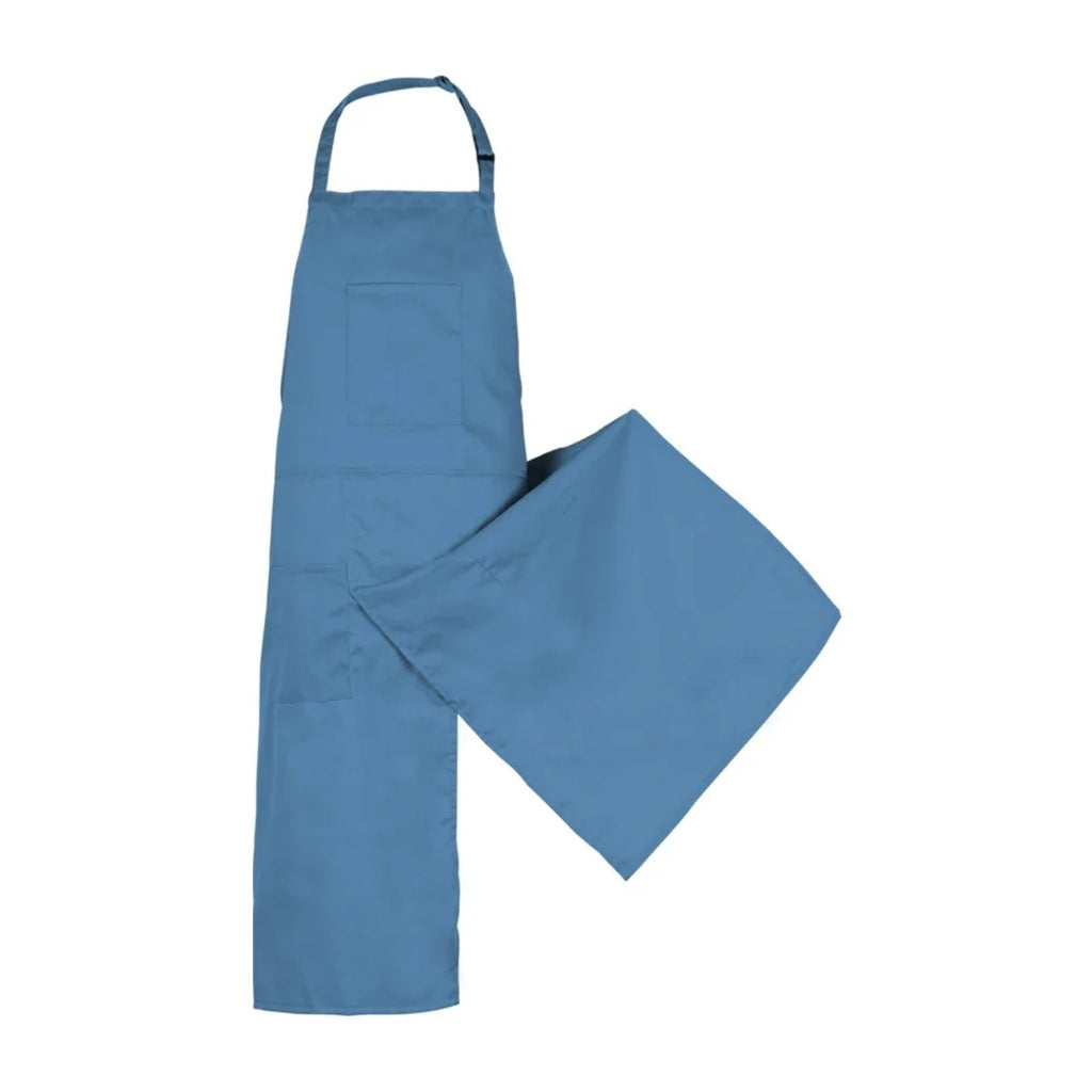 Tablier céramiste réglable, six teintes au choix, bleu, à plat