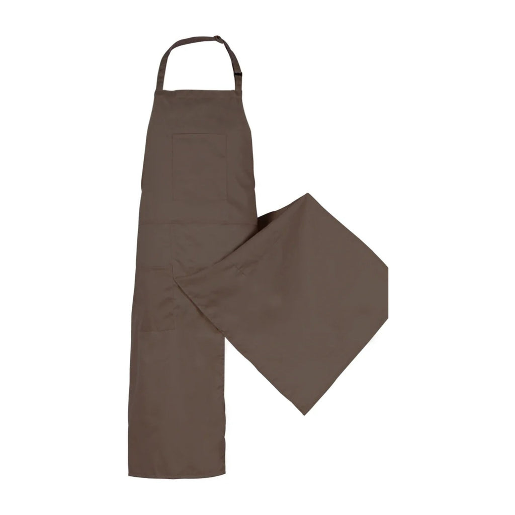 Tablier céramiste réglable, six teintes au choix, marron, à plat
