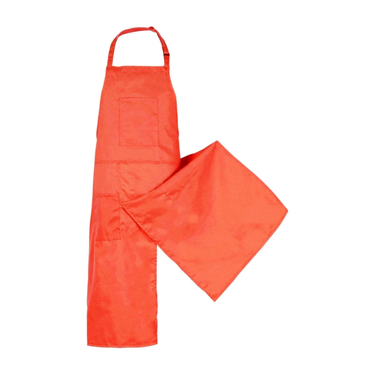 Tablier céramiste réglable, six teintes au choix, orange, à plat