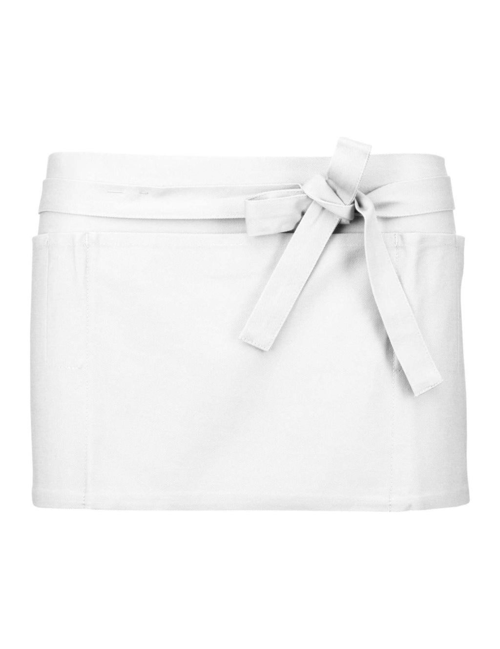 Tablier Court, blanc, de face