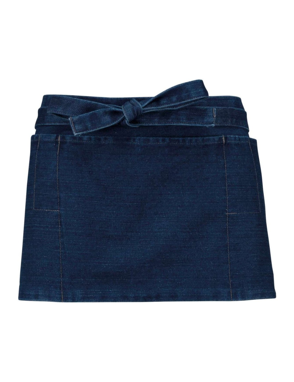 Tablier Court, denim, de face