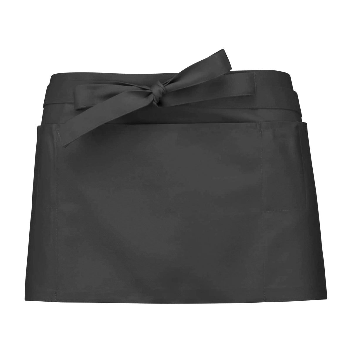 Tablier court personnalisé, à cinq poches, gris foncé, de face