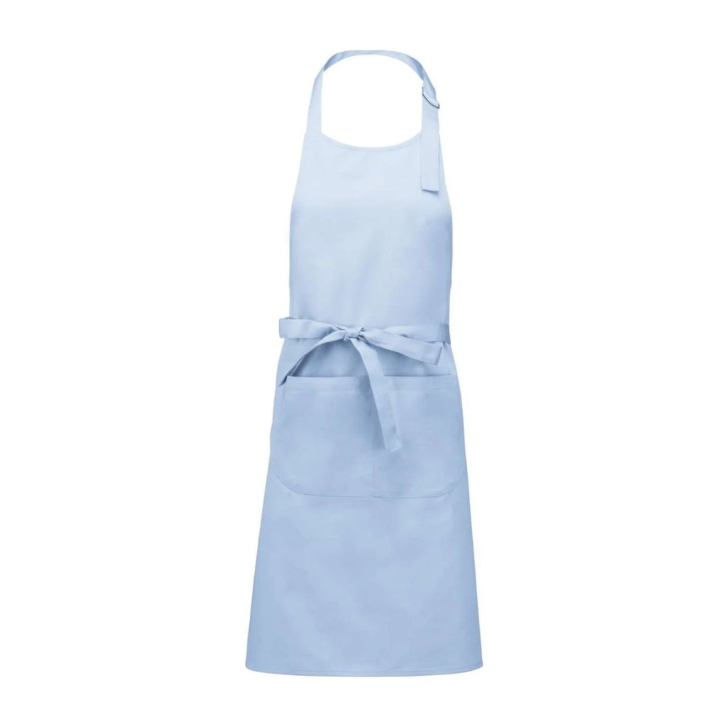 Kochschürze Traditionell, Himmelblau, Vorderansicht