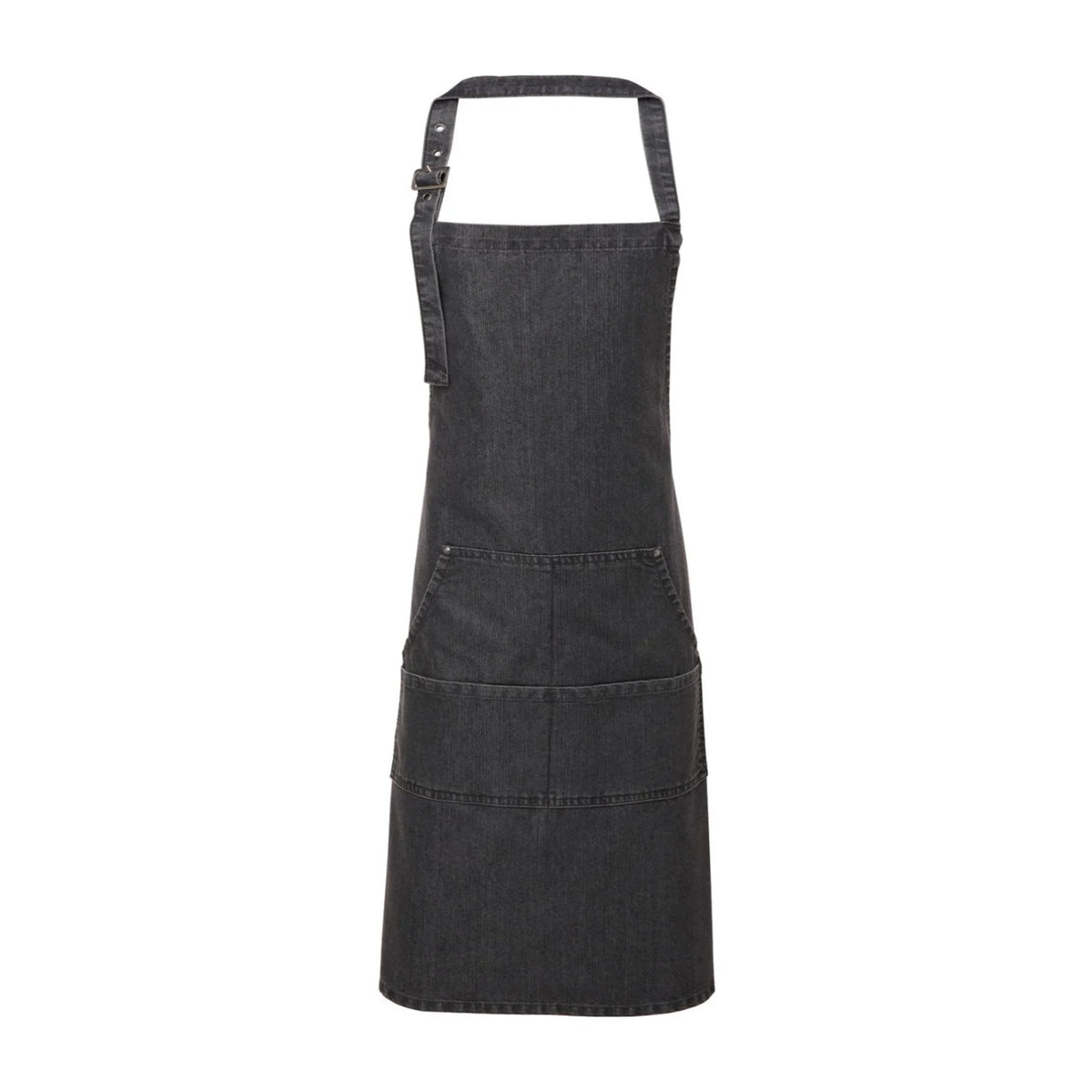 Kochschürze aus Jeans, Schwarzer Denim, Vorderansicht