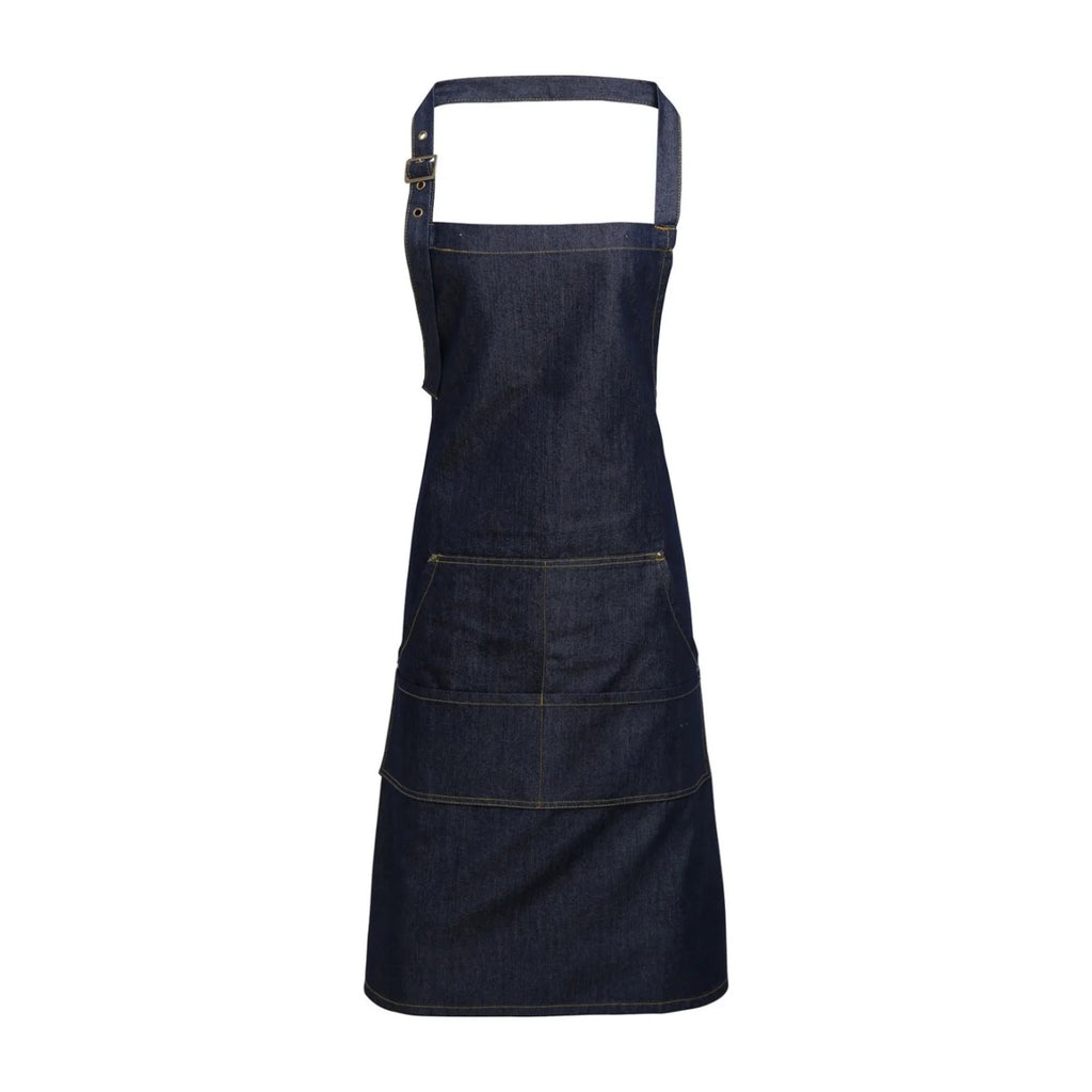 Kochschürze aus Jeans, Indigo, Vorderansicht