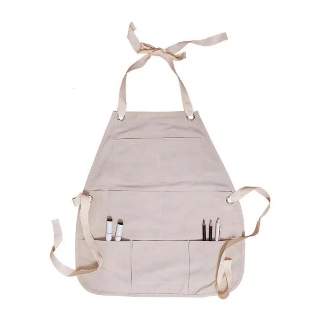 Tablier cuisine enfant personnalisé en coton, trois tailles, gris, de face