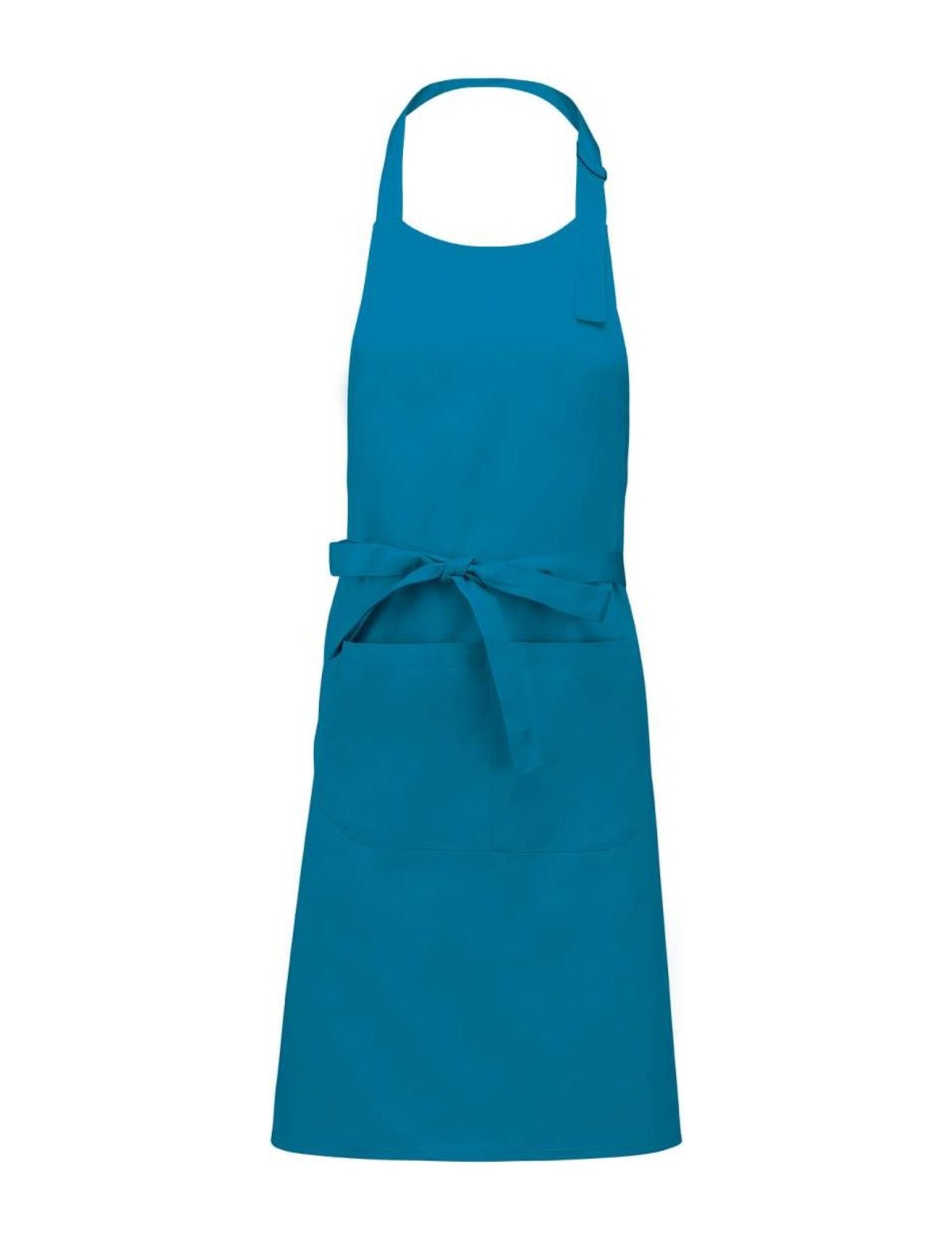 Tablier de Cuisine Léger, bleu tropical, de face