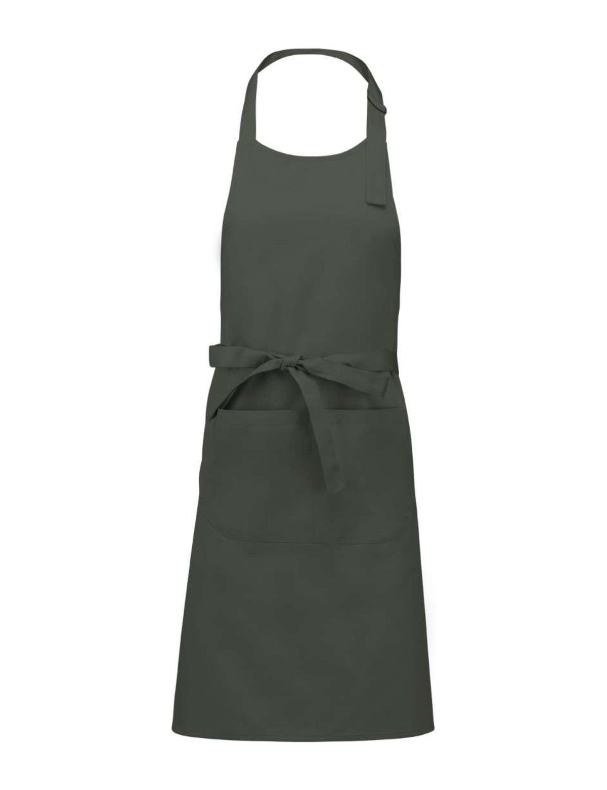 Tablier de Cuisine Léger, vert olive, de face