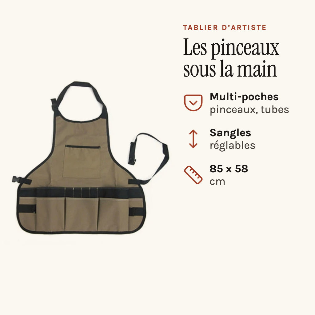 Malerschürze für Künstler, Khaki
