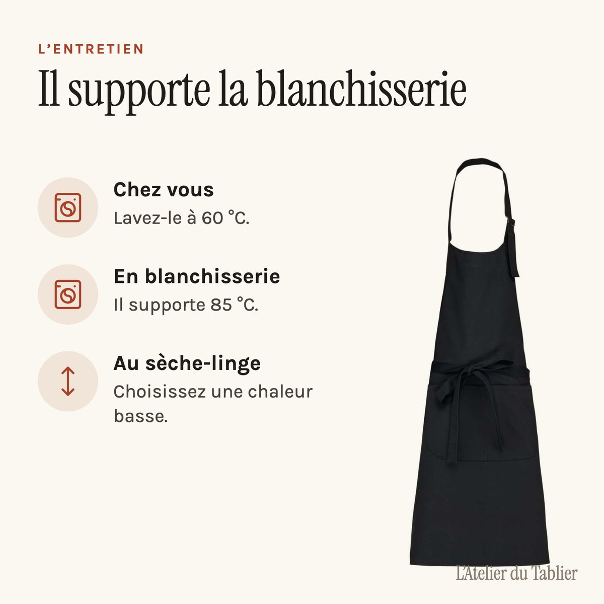 Bäckerschürze, die Pflege