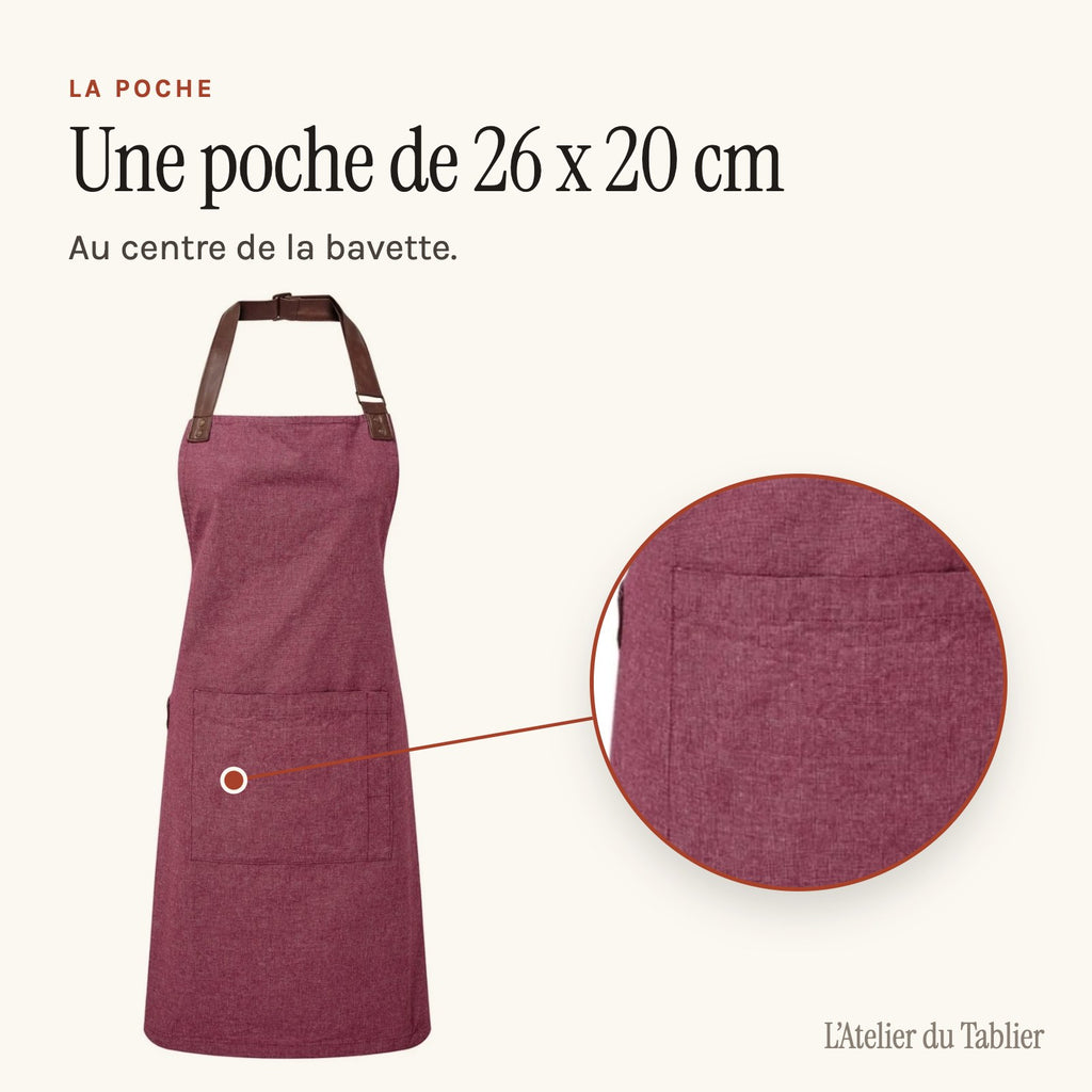Kochschürze Damen Chic, mittlere Tasche 26 x 20 cm