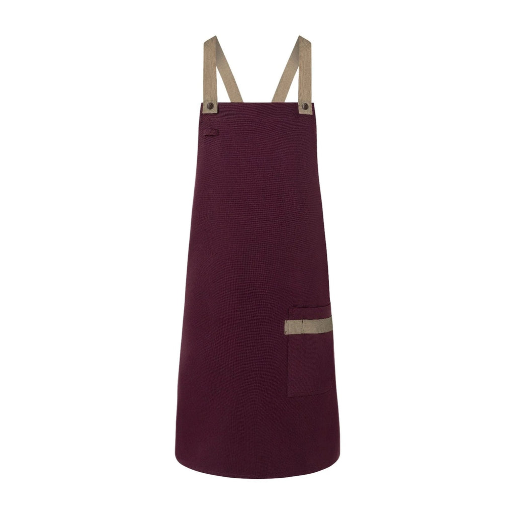 Tablier de Cuisine Femme Moderne, aubergine, de face