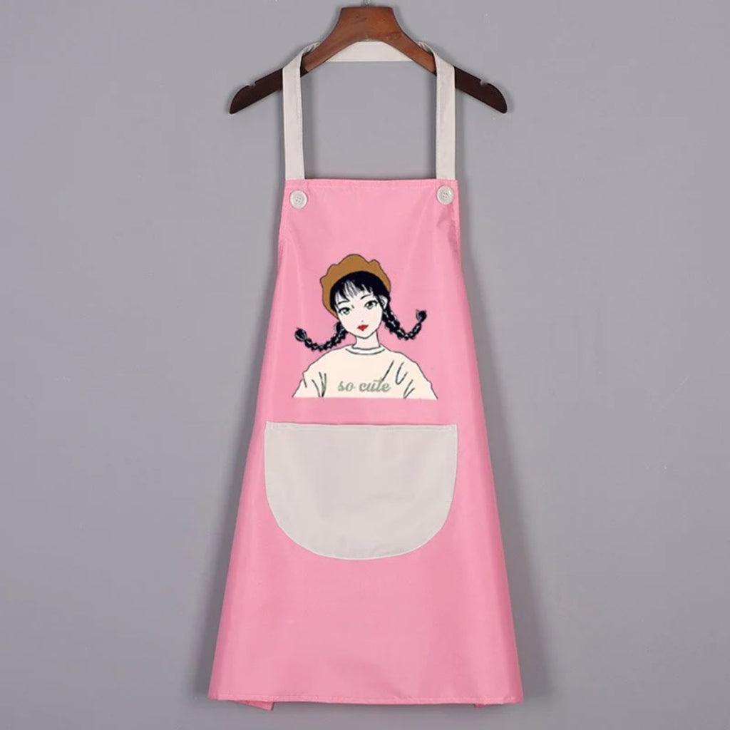 Kochschürze Damen Originell, Rosa und Grau
