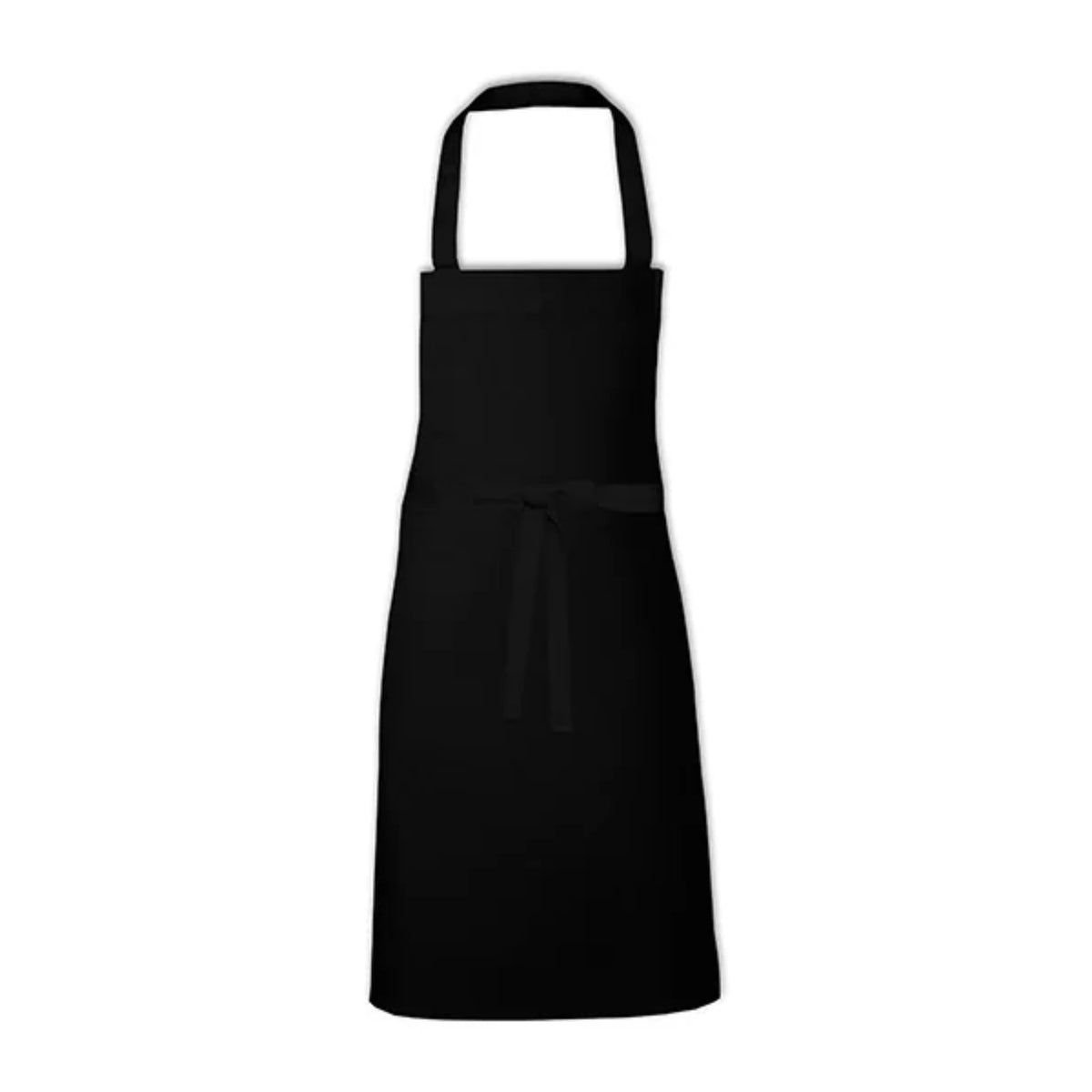 Tablier de cuisine homme noir, noir, de face