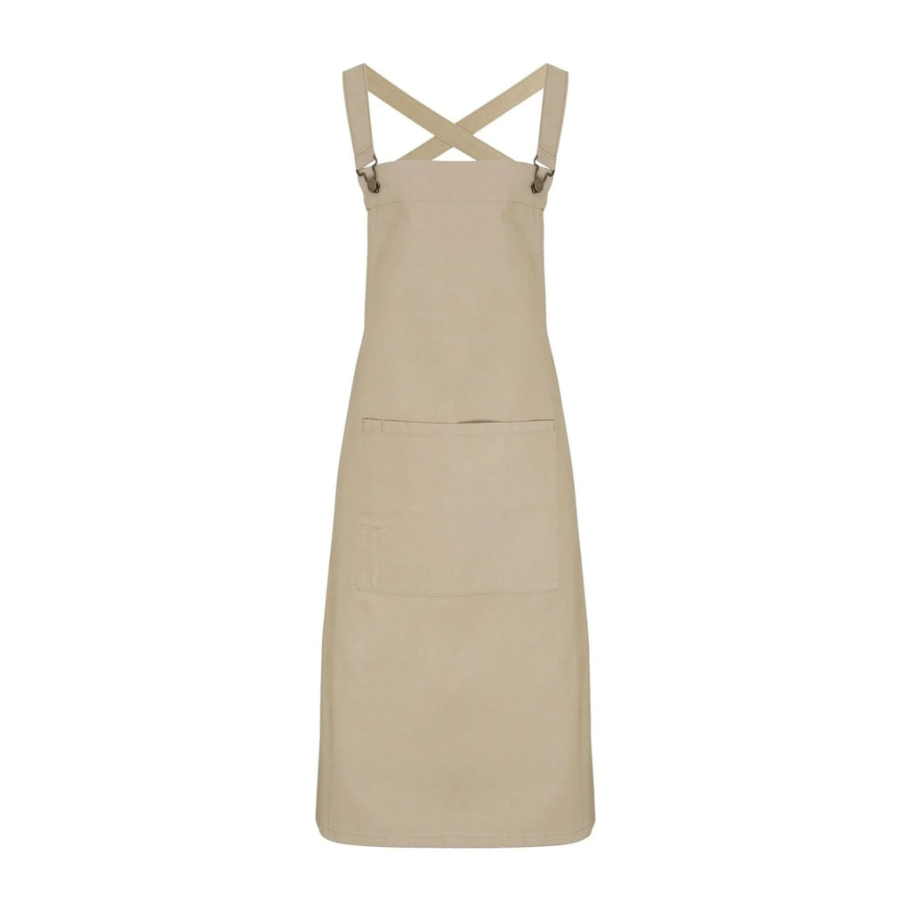 Profi-Kochschürze Modern, Khaki, Vorderansicht